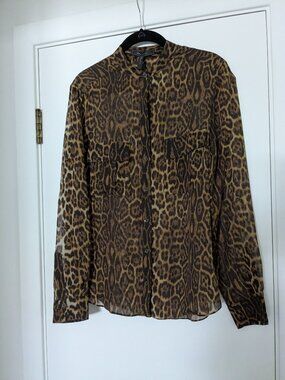BCBGMaxAzria Animal Print Blouse